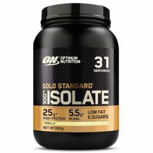 Optimum Nutrition Gold Standard 100% Isolate – Whey de qualité premium pour la récupération