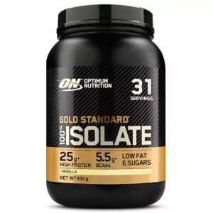 Optimum Nutrition Gold Standard 100% Isolate – Whey de qualité premium pour la récupération