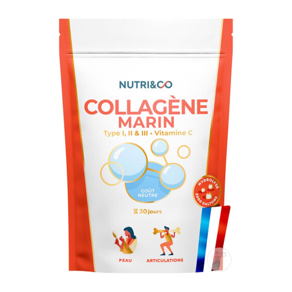 Image de Nutri&Co Collagène Marin Type 1, 2 et 3 + Vitamine C